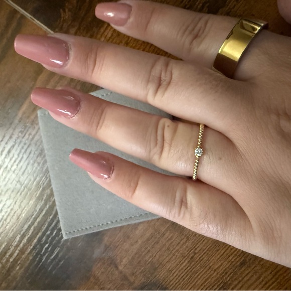 Mejuri Solid Gold Diamond Ring - Picture 2 of 4